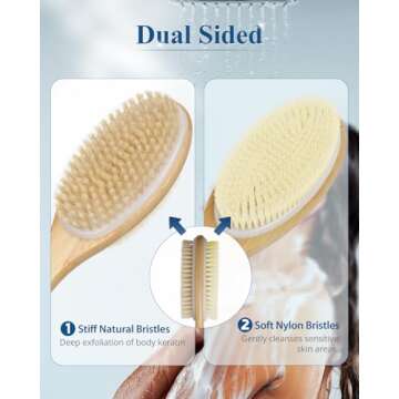 POPCHOSE Long Handle Back Scrubber for Shower
