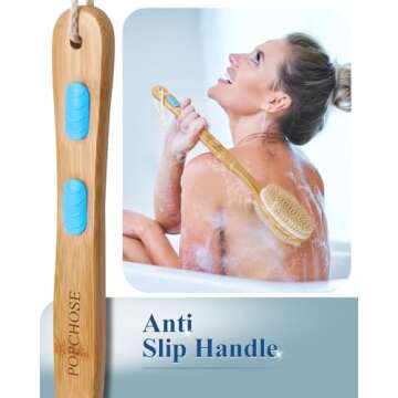 POPCHOSE Long Handle Back Scrubber for Shower