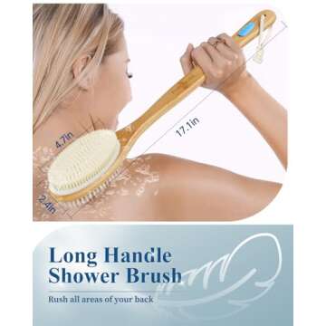 POPCHOSE Long Handle Back Scrubber for Shower