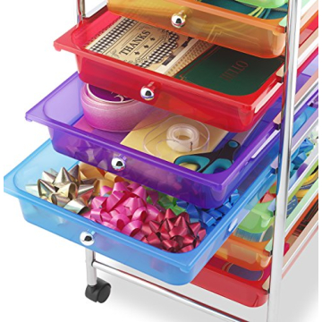 Whitmor Rolling Craft Organizer Cart with 10 Drawers
