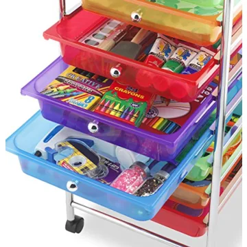 Whitmor Rolling Craft Organizer Cart with 10 Drawers