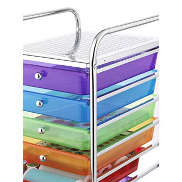 Whitmor Rolling Craft Organizer Cart with 10 Drawers