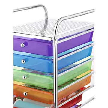 Whitmor Rolling Craft Organizer Cart with 10 Drawers