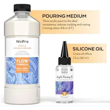 Nicpro Acrylic Pouring Paint Kit for Creative Art Projects