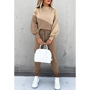 Fixmatti Women's Colorblock Sweatsuit Lounge & Sport Set
