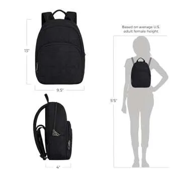 Travelon Anti-Theft Boho Backpack, Black, One Size