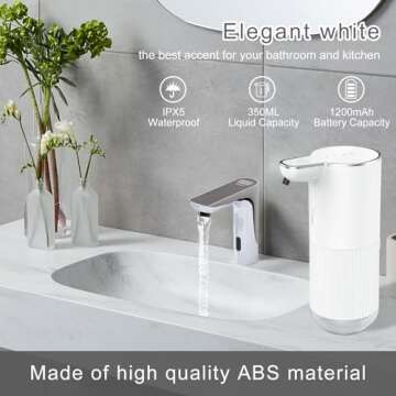 Automatic Foaming Soap Dispenser,Touchless Hand Sanitizer Dispenser Electric,Hand Soap Dispenser 4-L...