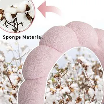 Spa Headband Women, Makeup Hair Band for Washing Face, Sponge Spa Headband Makeup Removal, Shower, F...