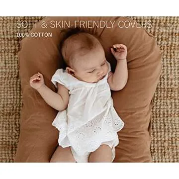 SA ACCESSORIES Lounger Cover Compatible with Snuggle Me Loungers - Soft & Skin-Friendly Cotton - Replacement Cover ONLY – Brown