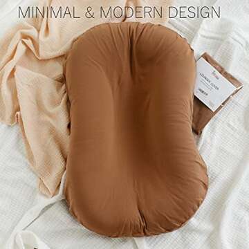 SA ACCESSORIES Lounger Cover Compatible with Snuggle Me Loungers - Soft & Skin-Friendly Cotton - Replacement Cover ONLY – Brown