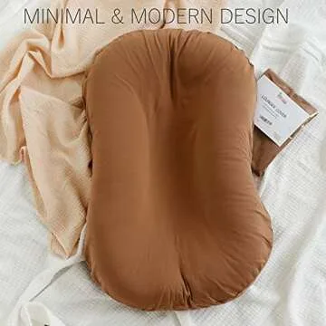 SA ACCESSORIES Lounger Cover Compatible with Snuggle Me Loungers - Soft & Skin-Friendly Cotton - Replacement Cover ONLY – Brown