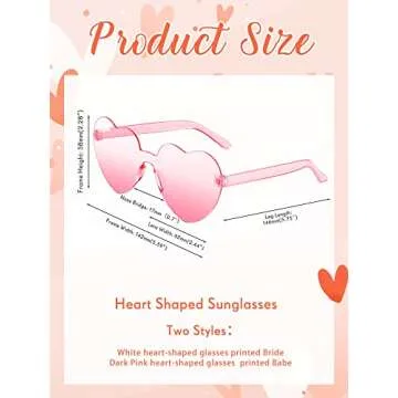 Konohan 12 Pairs Heart Shaped Sunglasses for Fun Celebrations