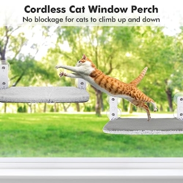 AMOSIJOY Cat Window Perch - Hammock for Indoor Cats