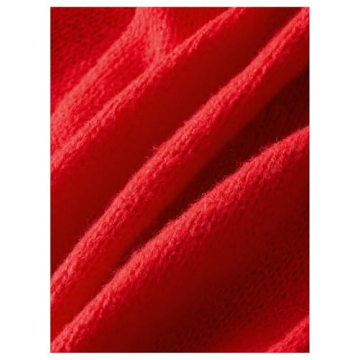 MakeMeChic Women's Plus Size Red Cardigan Sweater