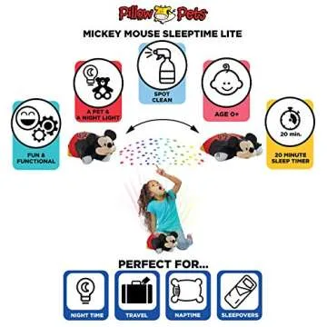 Pillow Pets Disney Mickey Mouse Plush Night Light Toy