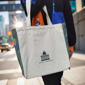 BROADREAM Canvas Tote Bag Aesthetic - Zippered Book Tote Bag with Interior Pocket by Cute Shoulder Tote Bags for Women Shopping & Travel - Best Gift for Teacher Mom Friendship Wife Classmate Birthday