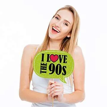 Big Dot of Happiness 90's Photo Booth Props Kit