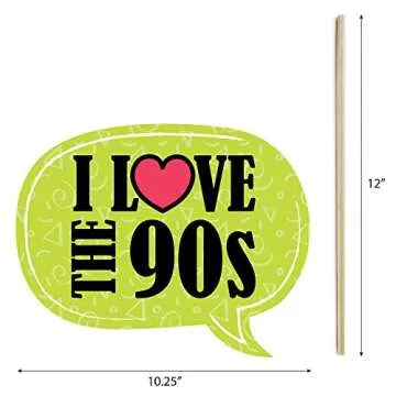 Big Dot of Happiness 90's Photo Booth Props Kit