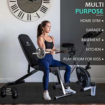 12-Tile Interlocking Puzzle Exercise Mat, 24'' x 24'' EVA Foam Flooring for Gym Equipment, Black