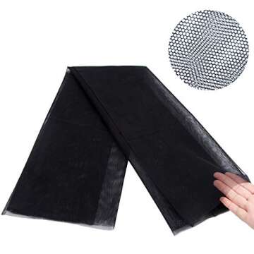 GEX Swiss Lace Net for Making Lace Wig Closure Caps Toupee, Foundation Wig Accessories- 1/4 Yard (18"x20"), Light Brown Color