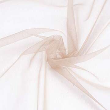 GEX Swiss Lace Net for Making Lace Wig Closure Caps Toupee, Foundation Wig Accessories- 1/4 Yard (18"x20"), Light Brown Color