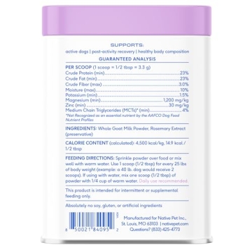 Native Pet Goat Milk Powder for Dogs - Organic & Nutritious