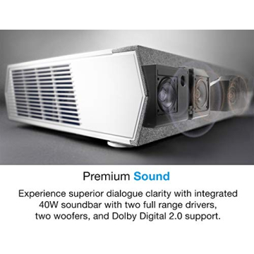 Optoma CinemaX P2 Smart 4K UHD Laser Projector for Home