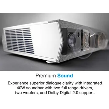 Optoma CinemaX P2 Smart 4K UHD Laser Projector for Home