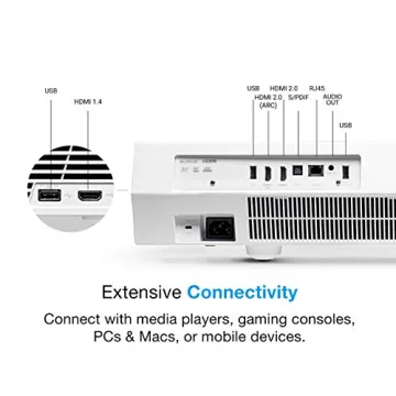 Optoma CinemaX P2 Smart 4K UHD Laser Projector for Home