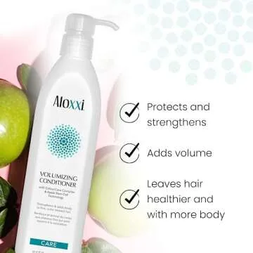 ALOXXI Volumizing Conditioner for Fine Thin and Color-Treated Hair with Apple Stem Cell Technology Keratin and Botanical Oils, 10.1 Fl.Oz
