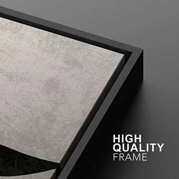 SIGNWIN Framed Canvas Print Wall Art Set Mid-Century Black Polygon Variety Abstract Shapes Illustrations Modern Art Decorative Contemporary for Living Room, Bedroom, Office - 24"x36"x2 Black