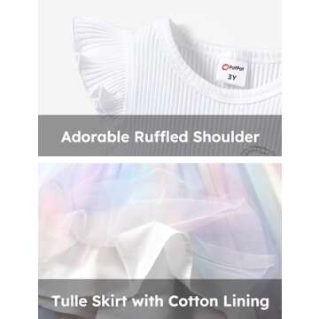 Elegant PATPAT Girl's Tutu Dress for Special Occasions