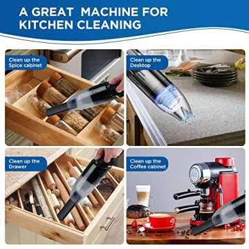 LIPUWS Mini Protable Car Vacuum Cordless,Handheld Vacuum for Quick Cleaning,Hand held vacuuming, Dust Buster Cordless Rechargeable for Car Home and Office