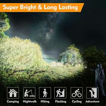 EverBrite LED Flashlight High Lumens, Super Bright, Zoomable Aluminum Flashlight with Digital Focus,...