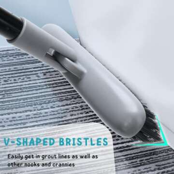 Ergonomic Grout Brush with Swivel Head for Easy Cleaning