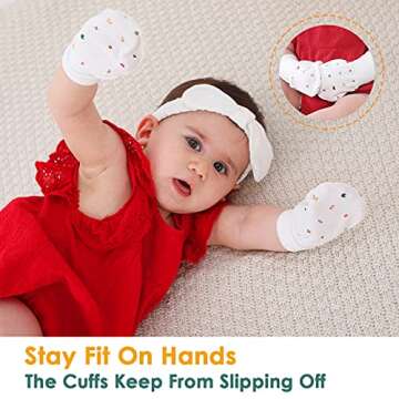 Stylish Baby Anti Scratch Mittens for 6-12 Months