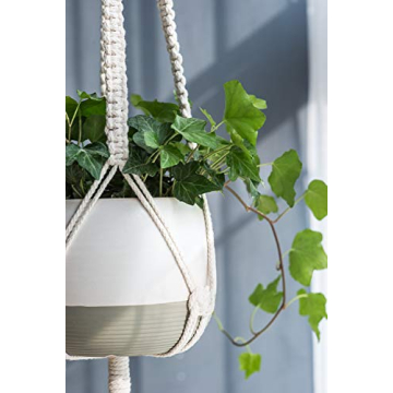 Mkono Boho Macrame Plant Hanger Set for Indoor Decor