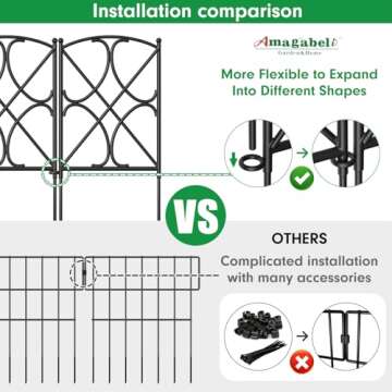 Durable AMAGABELI Decorative Garden Fence Set for Easy Edging