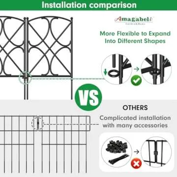 Durable AMAGABELI Decorative Garden Fence Set for Easy Edging