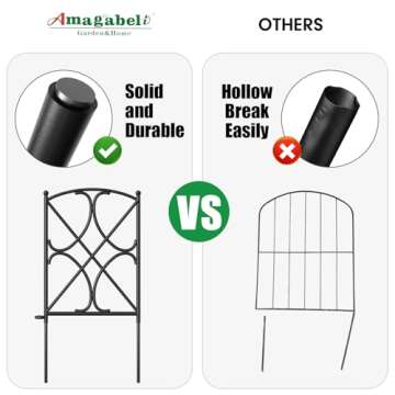 Durable AMAGABELI Decorative Garden Fence Set for Easy Edging