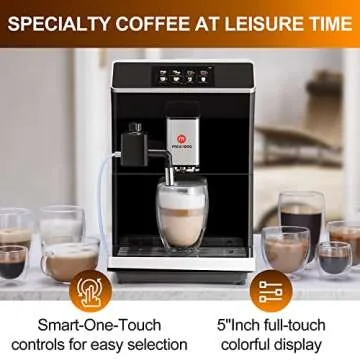 Mcilpoog WS-203 Super-automatic Espresso Coffee Machine With Smart Touch Screen For Brewing 16 Coffe...
