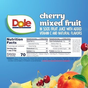 Dole Cherry Mixed Fruit in 100% Juice - 12 Pack