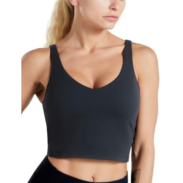 Dragon Fit Women's Tank Top Padded Sports Bra for Gym Yoga Running