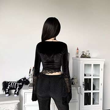 Stylish Goth Crop Top - Perfect for Emo and Punk Fashion