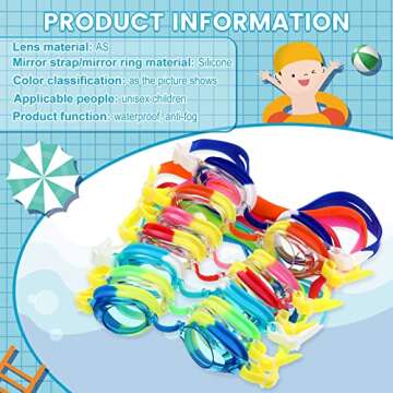 Konohan 7 Packs Kids Swimming Goggles Unisex Child Swim Goggles for Kids Water Goggles No Leaking Anti Fog Kids Goggles for Ages 8-12 Boys Girls, Random Color