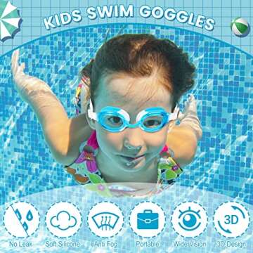 Konohan 7 Packs Kids Swimming Goggles Unisex Child Swim Goggles for Kids Water Goggles No Leaking Anti Fog Kids Goggles for Ages 8-12 Boys Girls, Random Color