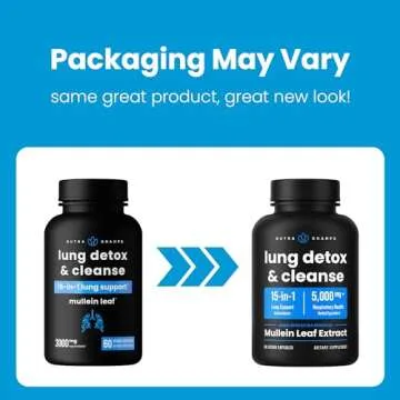NutraChamps Lung Detox & Cleanse, Mullein Leaf Capsules, 15-in-1 Lung Health Formula for Respiratory, 10:1 Mullein Leaf Extract (3000mg Equivalent), Vegan Lung Support Supplement