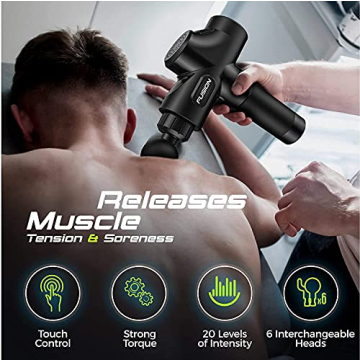 Fusion Black Pro Muscle Massage Gun for Pain Relief