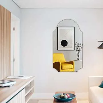 Wall Mounted Mirror for Bathroom Mirror 20 x 36 '' Vanity Frameless Mirror Makeup Mirror for Living Room Bedroom