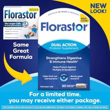 Florastor Probiotics for Digestive and Immune Health, 30 Capsules, Probiotics for Women & Men, Helps...